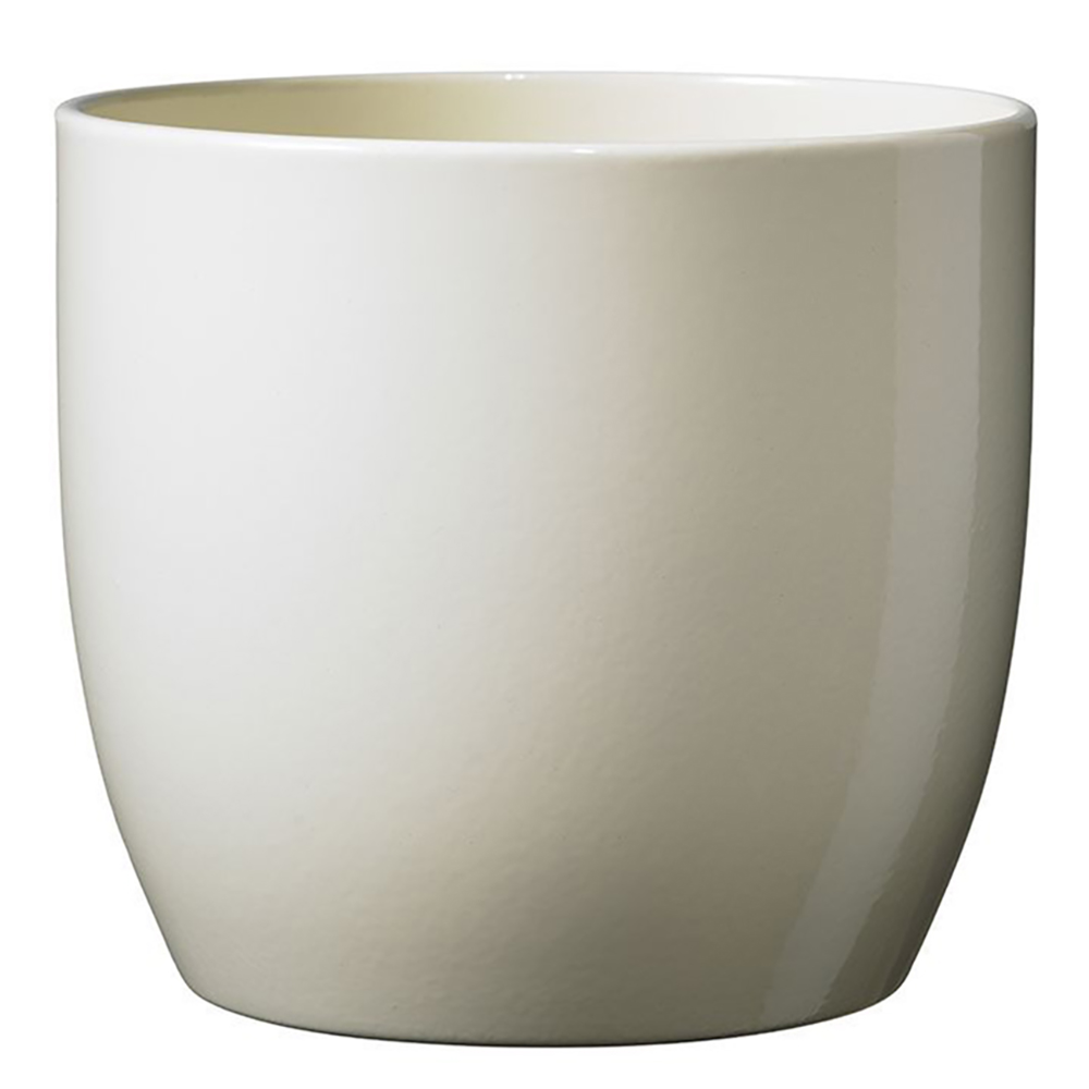 Oferte la Masca ghiveci SK Basel, ceramica, crem mat, 2.29 kg, diametru 25 cm, 23.5 cm
