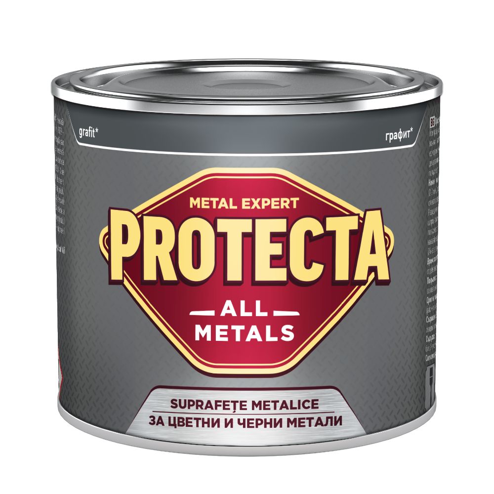 Oferte la Vopsea alchidica/ email Protecta All Metals, grafit, interior/exterior, 0.5L