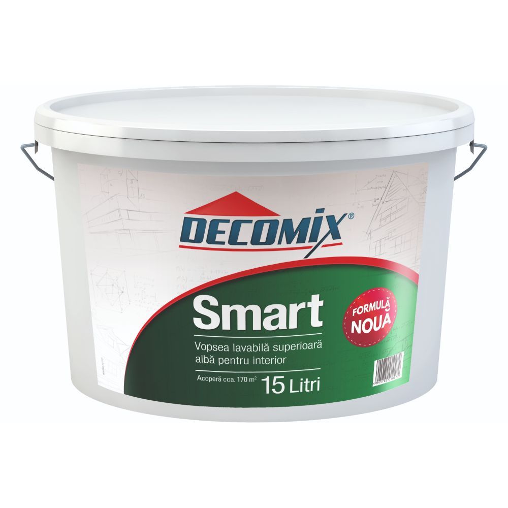 Oferte la Vopsea lavabila interior Decomix Smart, alb, 15 l