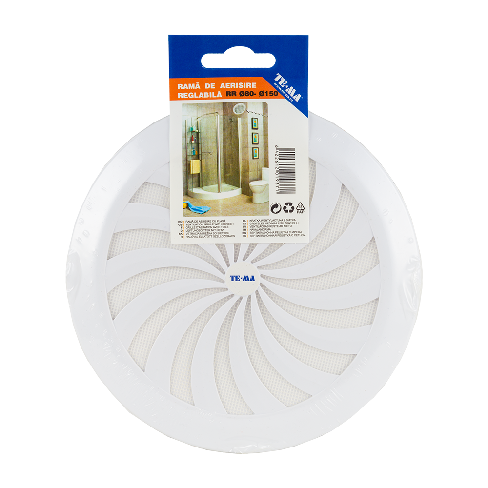 Oferte la Rama aerisire reglabila TE-MA Romania, plastic, alb, 181 mm