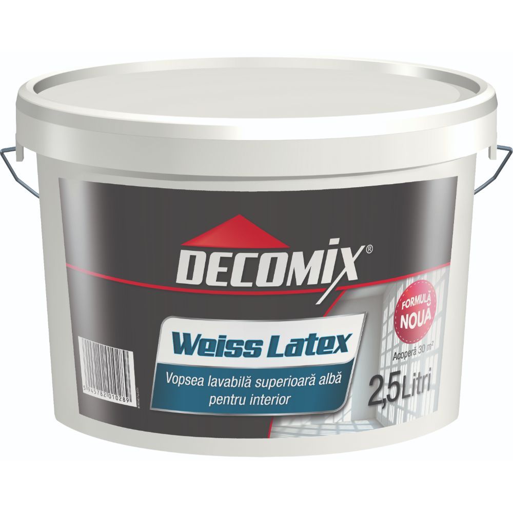 Oferte la Vopsea lavabila interior, Decomix WeissLatex, alb, 2.5 l