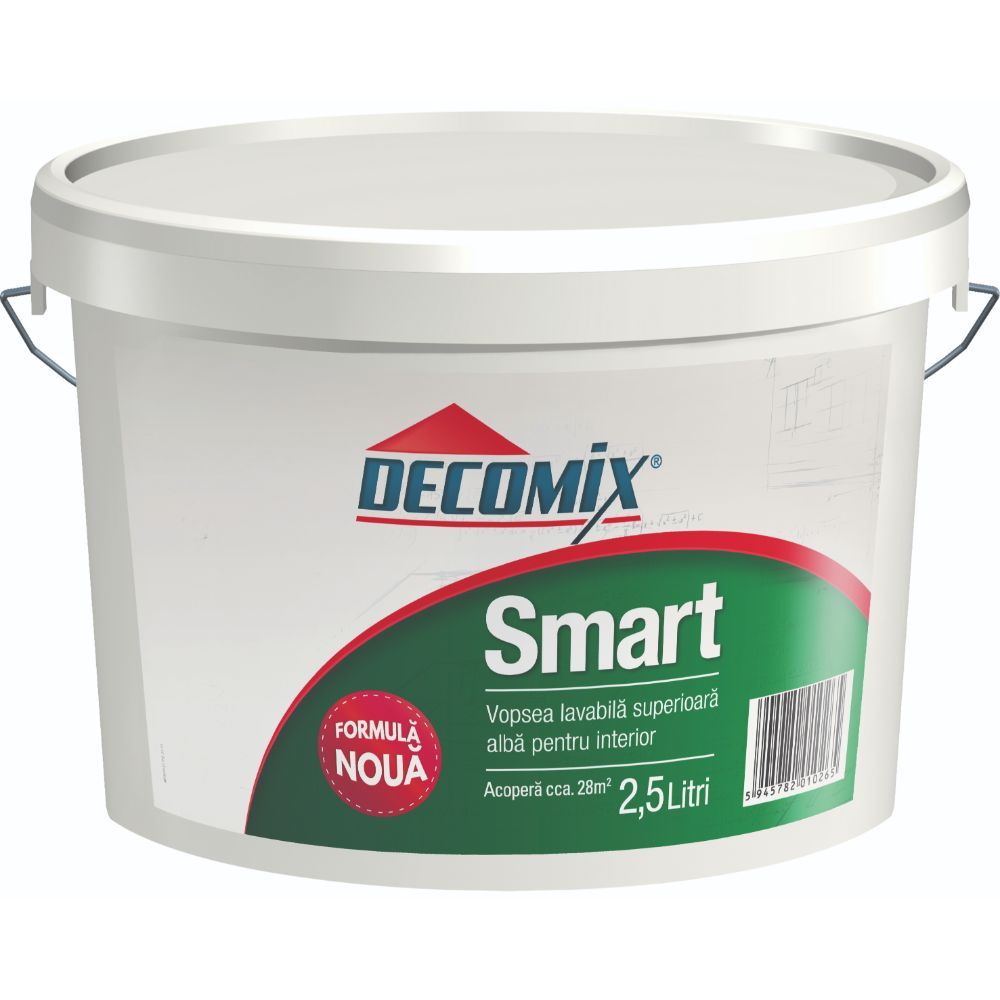Oferte la Vopsea lavabila interior Decomix Smart, alb, 2.5 l