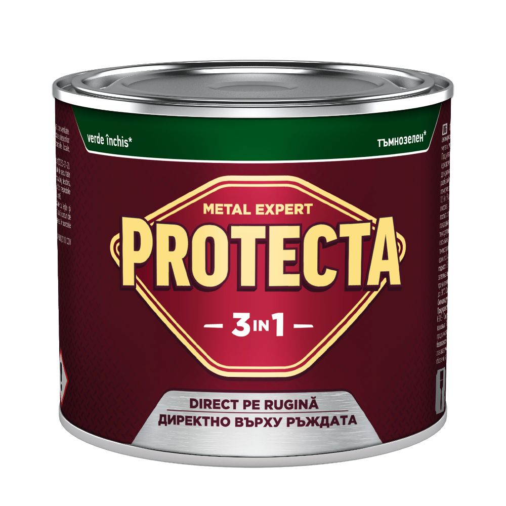 Oferte la Vopsea alchidica/email Protecta 3 in 1, verde inchis , interior/exterior, 2,5 L