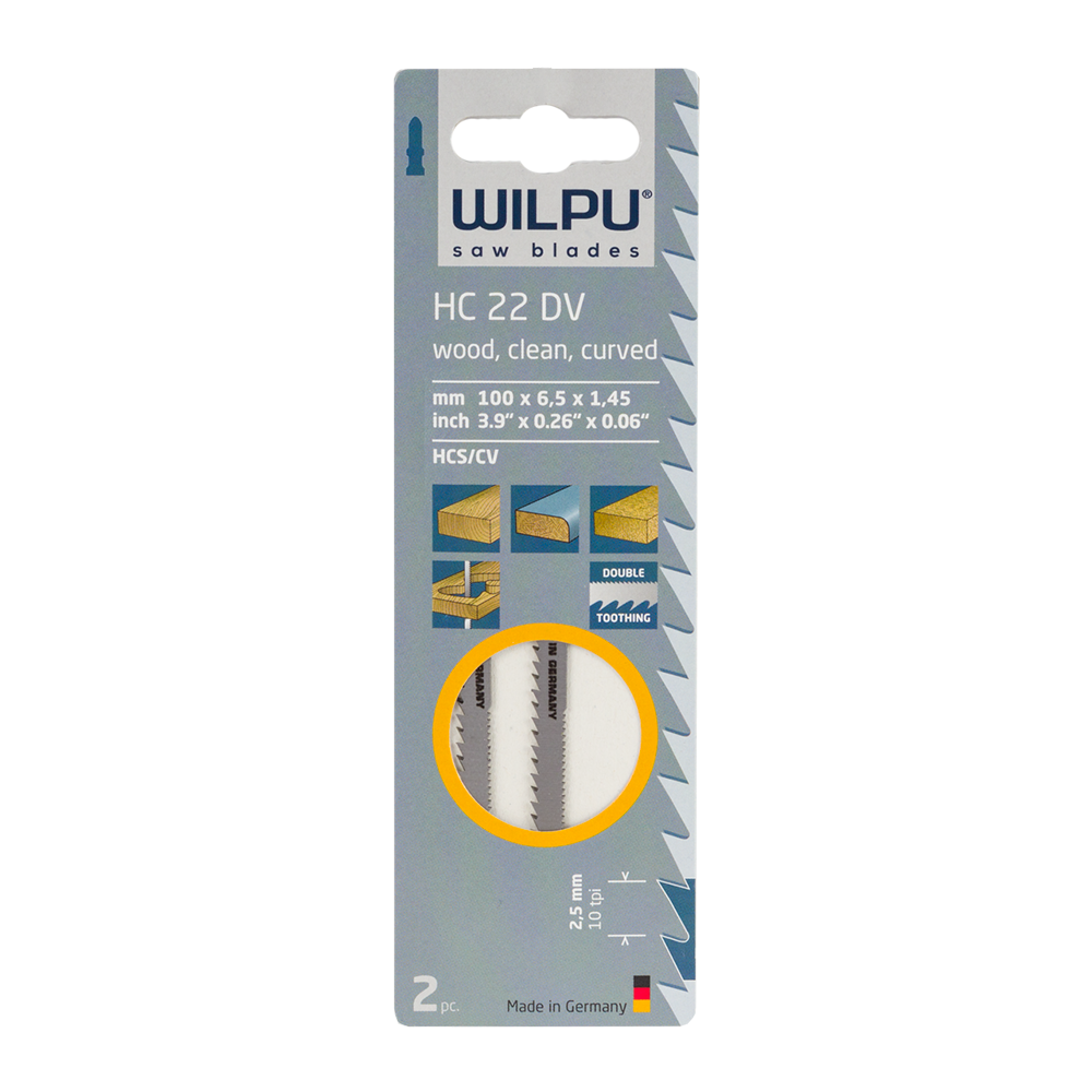 Oferte la Set 2 panze Wilpu, HCS / CV pentru lemn, 100 x 6,5 x 1,45 mm