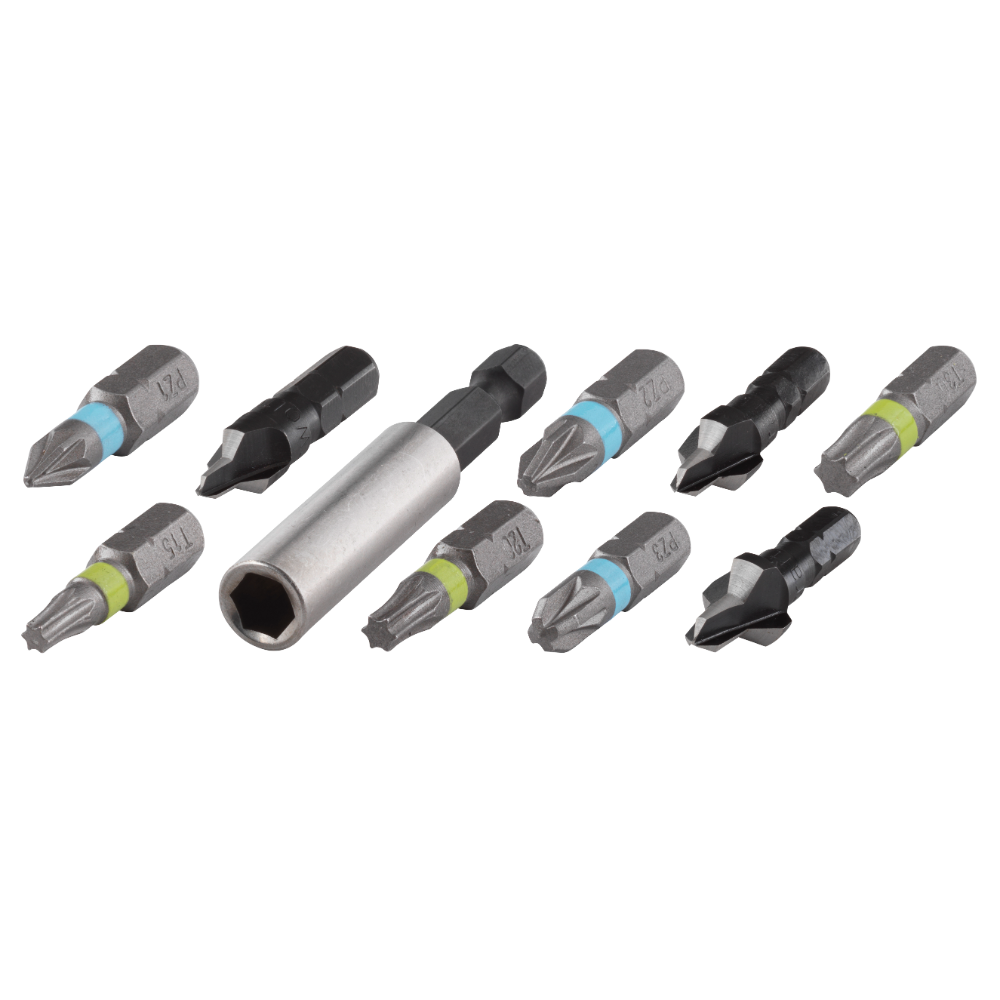 Oferte la Set biti si zencuitoare Wolfcraft 2542000, D 8, 10, 12 mm, adaptor bit, cu magnet