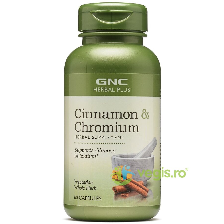 Oferte la Cinnamon & Chromium (Extract Standardizat de Scortisoara si Crom) Herbal Plus 60cps