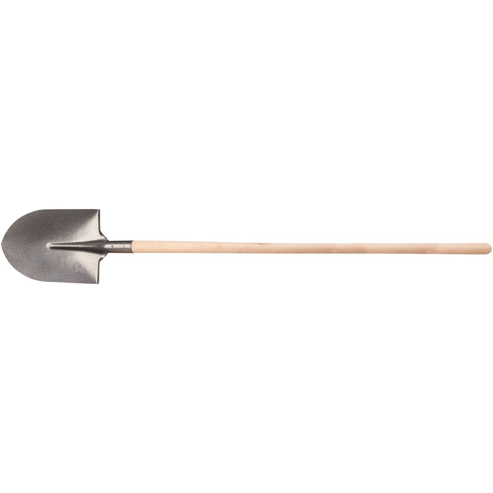 Oferte la Lopata rotunda gri carbon, coada din lemn, 1200 mm