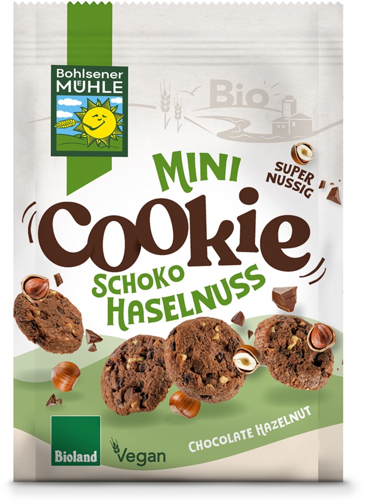 Oferte la Mini fursecuri bio cu ciocolata si alune, 125g Bohlsener Muhle