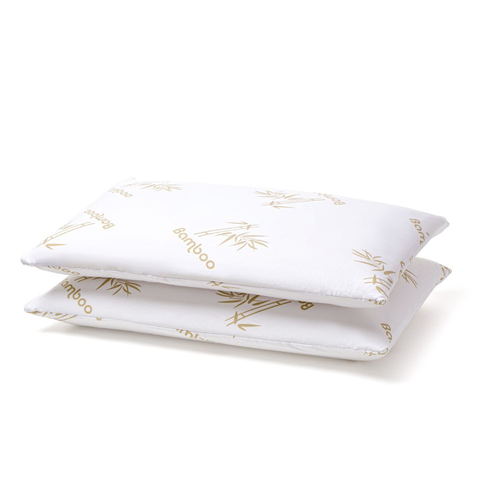 Oferte la Set de 2 perne, Home Still Memory Bamboo, din spuma cu memorie, fata din microfibra, alb, 40 x 70 cm 