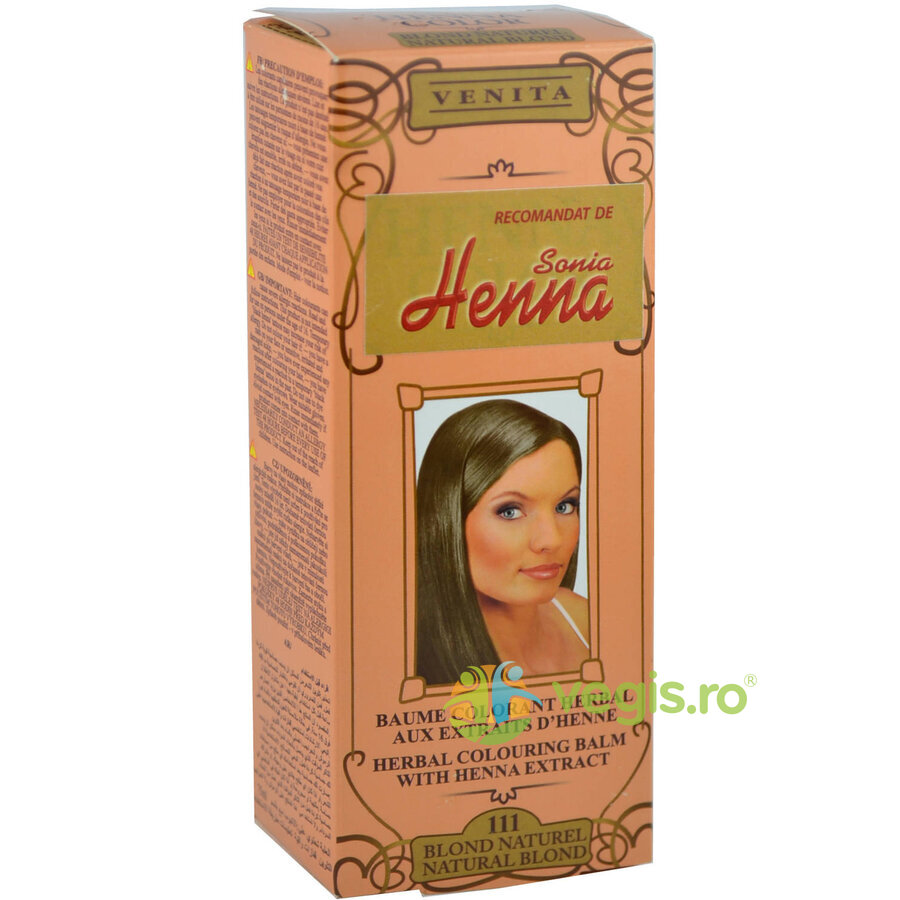 Oferte la Balsam Colorant pentru Par cu Henna Nr. 111 - Blond Natural 75ml