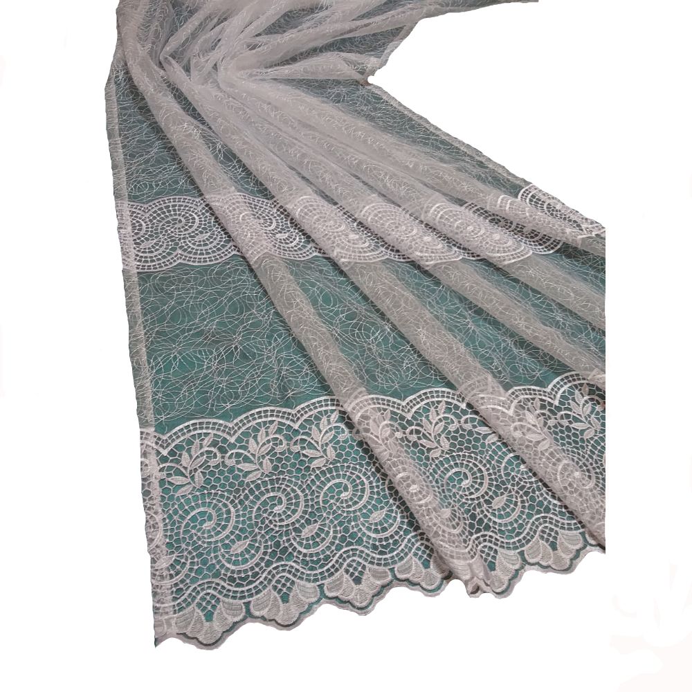 Oferte la Perdea Flora, poliester, alb, 140 x 245 cm