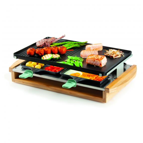Oferte la Gratar raclette Bambus pentru 8 persoane Domo DO9246G, 1200 W