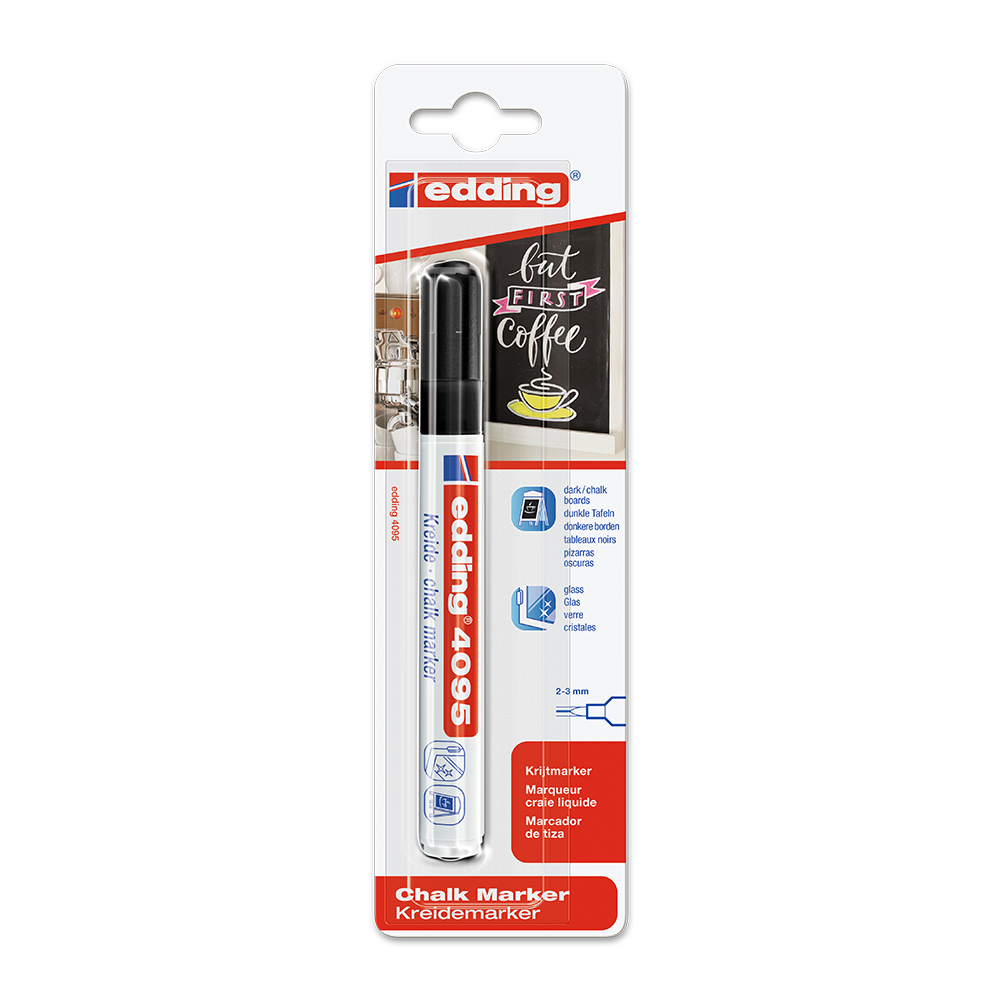 Oferte la Marker pentru sticla Edding 4095, varf 2-3 mm, alb