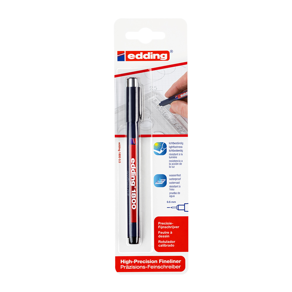 Oferte la Liner Edding 1800, desen tehnic, varf 0.5 mm, negru
