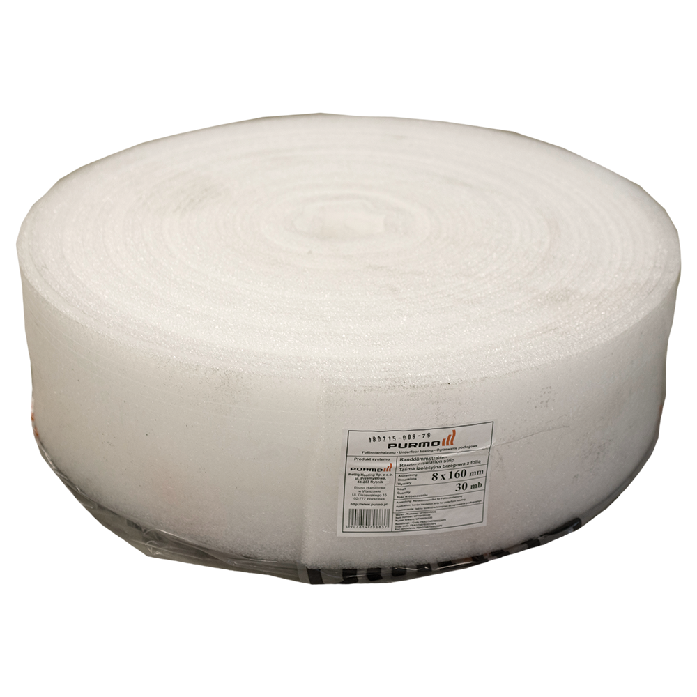 Oferte la Banda perimetrala cu folie Purmo, spuma poliuretanica, alb, grosime 8 mm, 30 m