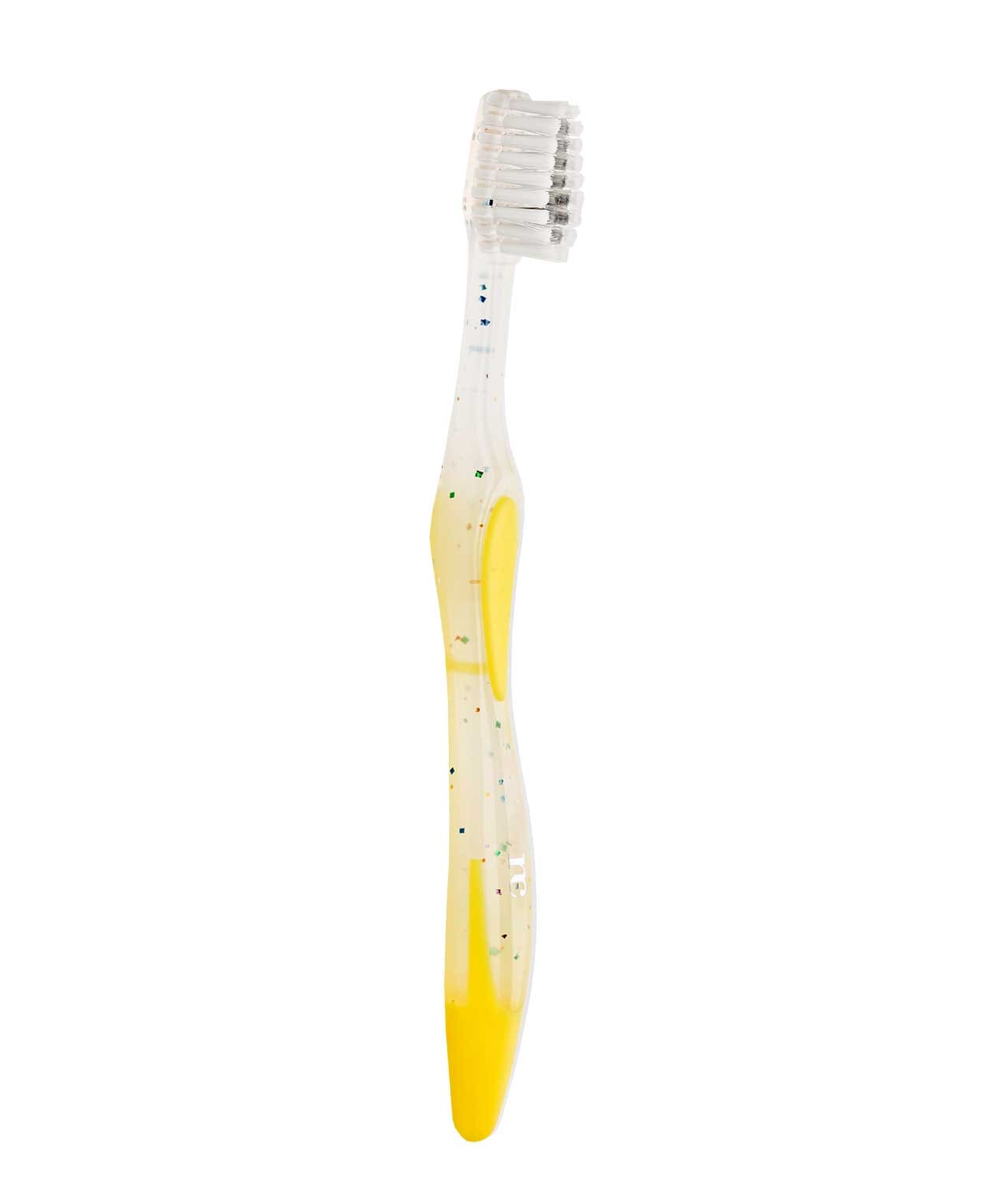 Periuța de dinți manuală pentru copii de la primul dințișor, cu peri super-soft cu argint NovaCare, cu mâner galben