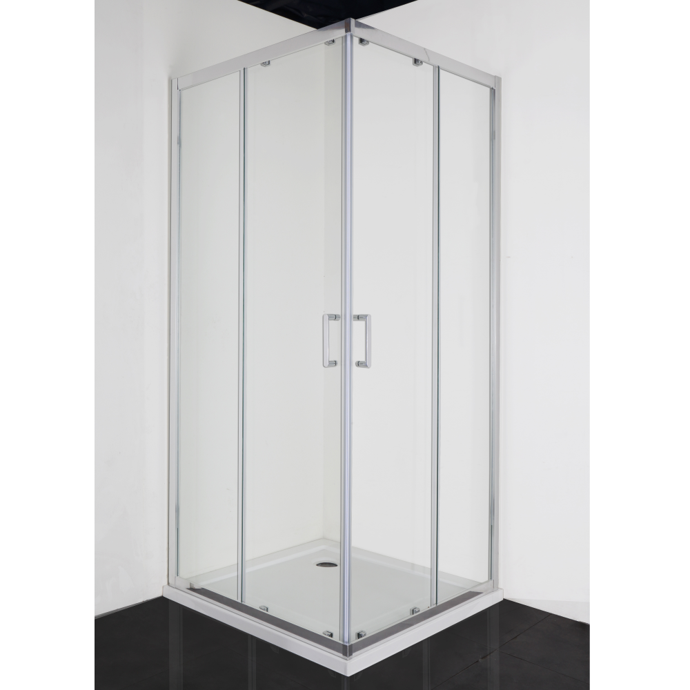 Oferte la Inchidere dus patrata Elite Sanotechnik E90SC, cadru aluminiu, 90x90x195cm, sticla 6 mm, inchidere lenta