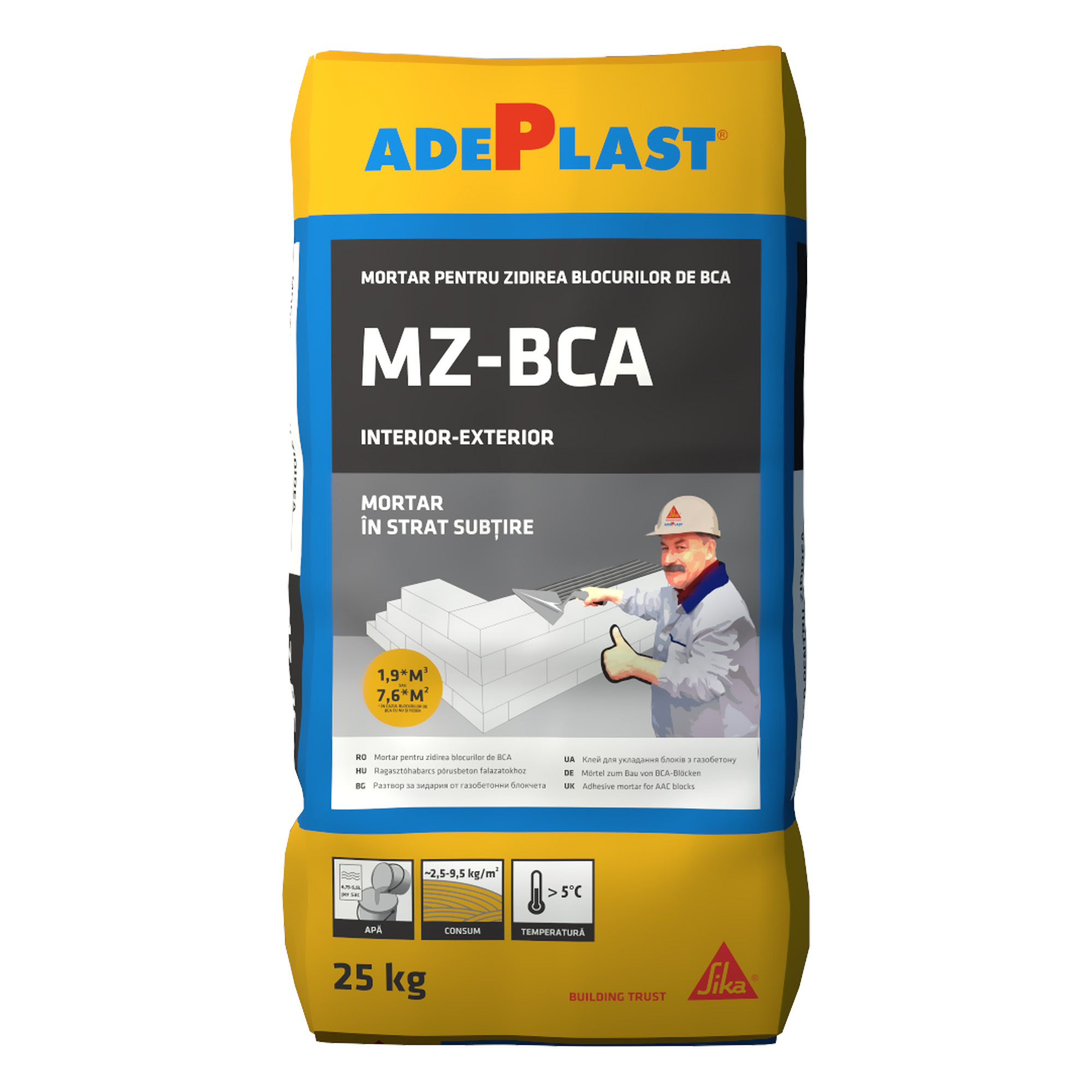 Oferte la Mortar adeziv pentru zidarie BCA Adeplast MZ, interior/exterior, 25 Kg