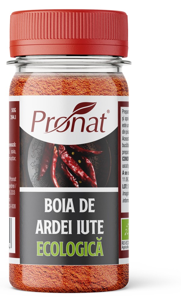 Oferte la Boia de ardei iute bio, 50g Pronat