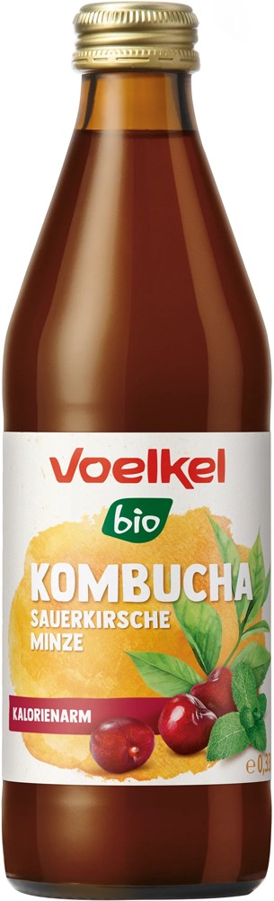 Oferte la Bautura bio kombucha cu visine si menta, 330ml Voelkel