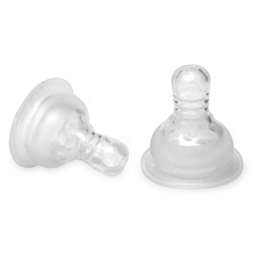 Oferte la Set 2 Tetine Anti-colici Silicon Moale 0 Luni+ Transparent