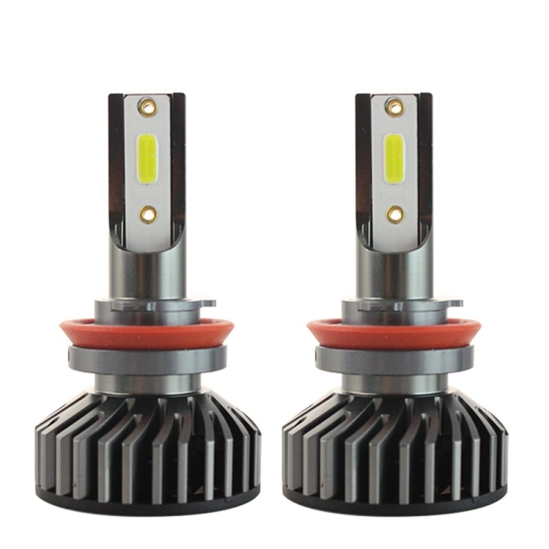 Oferte la Set 2 LED-uri Auto Techstar® P1, H11/H8/H9, 36w, 4000 Lumeni, 6500K, AUTO, 12-24 Volti, DOB, Canbus, Miez Cupru, Radiator Aluminiu