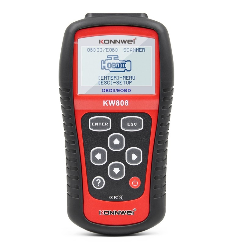 Instrument de scanare si diagnosticare auto, KONNWEI KW808, OBD2, Display 2.8 inch, citirea și ștergerea codurilor de eroare a motorului, vizualizarea pregătirii I/M, preluarea informațiilor