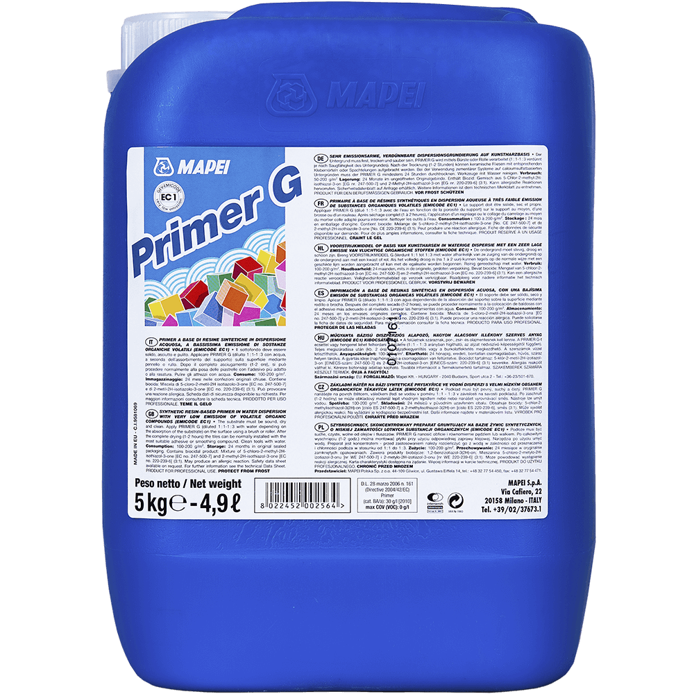 Oferte la Amorsa pe baza de rasini sintetice Mapei Primer G, interior/exterior, 5 kg