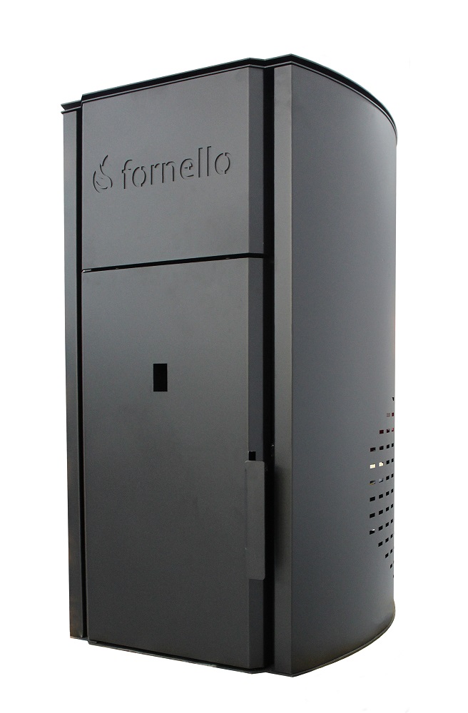 Pachet Centrala peleti Fornello Royal Black 30 kw complet echipata pentru incalzire pompa circulatie vas expansiune automatizare kit evacuare 3.5 ml Boiler Termoelectric Fornello 100 l Termo