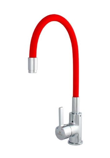 Oferte la Baterie bucatarie pipa flexibila ROSU ERMETIQ ER-A208R
