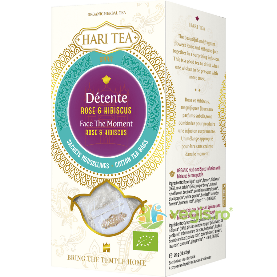Oferte la Ceai cu Trandafiri si Hibiscus Face the Moment Ecologic/Bio 10dz