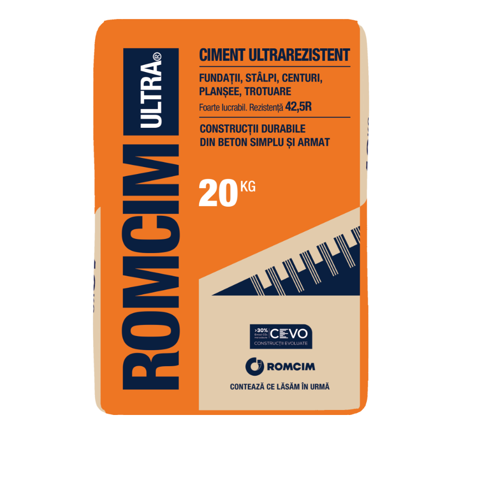 Oferte la Ciment Romcim Ultra, interior/exterior, rezistenta 42.5 R, 20 kg