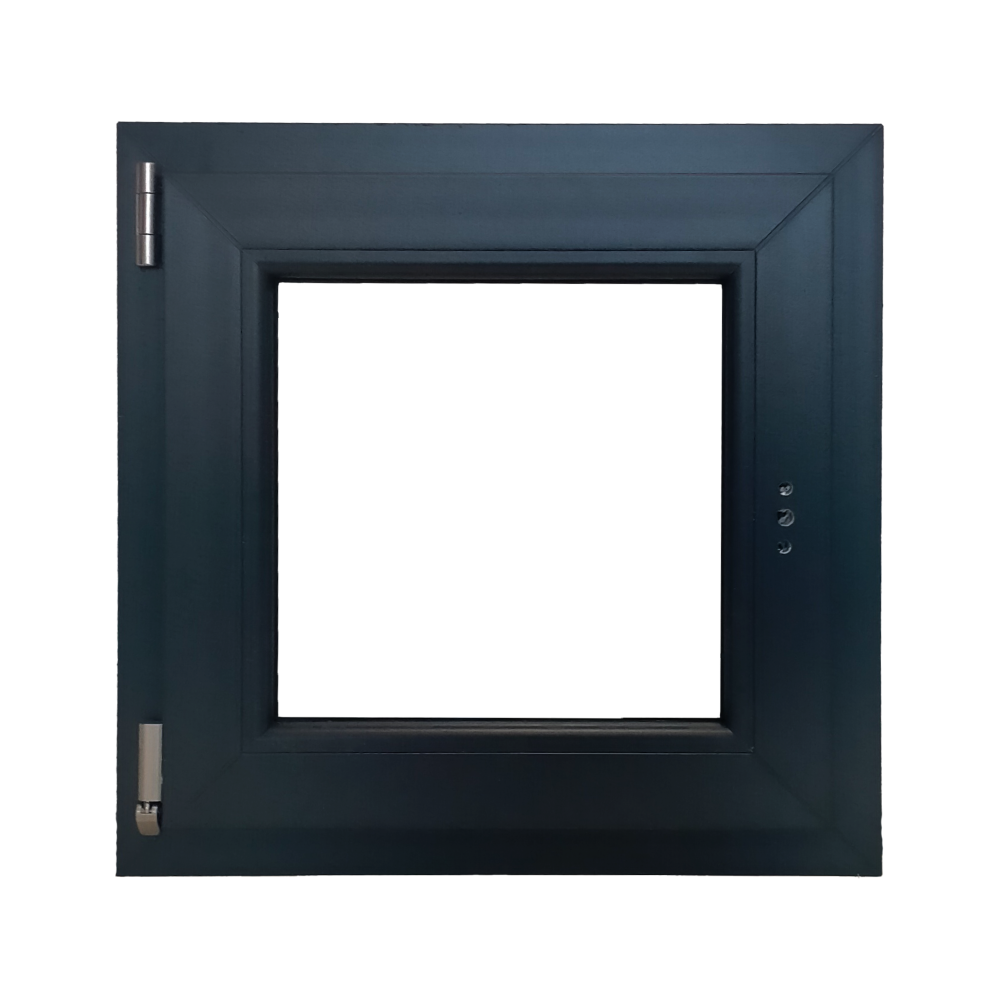 Oferte la Fereastra PVC Aluplast, 5 camere, gri antracit, 56 x 56 cm, deschidere oscilobatanta stanga