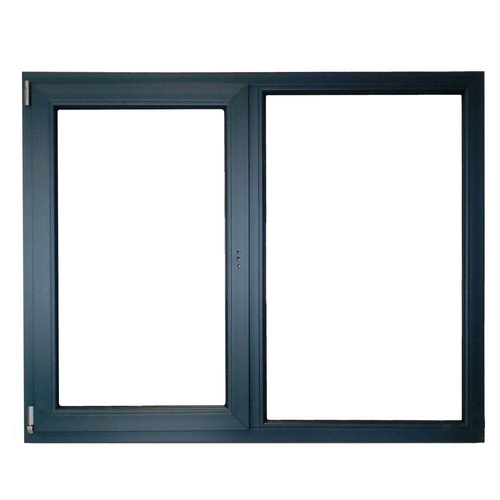 Oferte la Fereastra PVC Aluplast, 5 camere, deschidere stanga oscilobatant, gri antracit, 146 x 116 cm