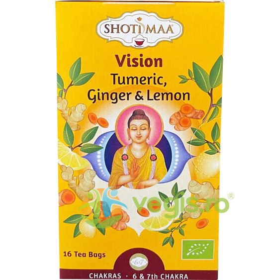 Oferte la Ceai cu Turmeric, Ghimbir si Lamaie Vision Chakras Ecologic/Bio 16dz