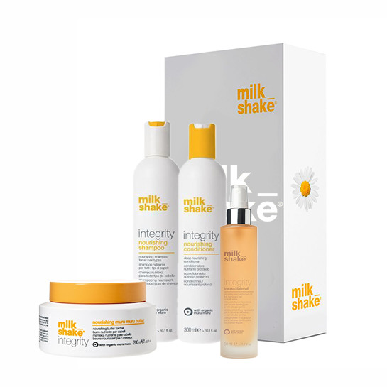 Oferte la Kit pentru hidratare si reparare Milk Shake Integrity Sampon 300 ml + Balsam 300 ml + Tratament 200 ml + Ulei 50 ml (Concentratie: Sampon, Gramaj: 300 ml + 300 ml + 200 ml + 50 ml)