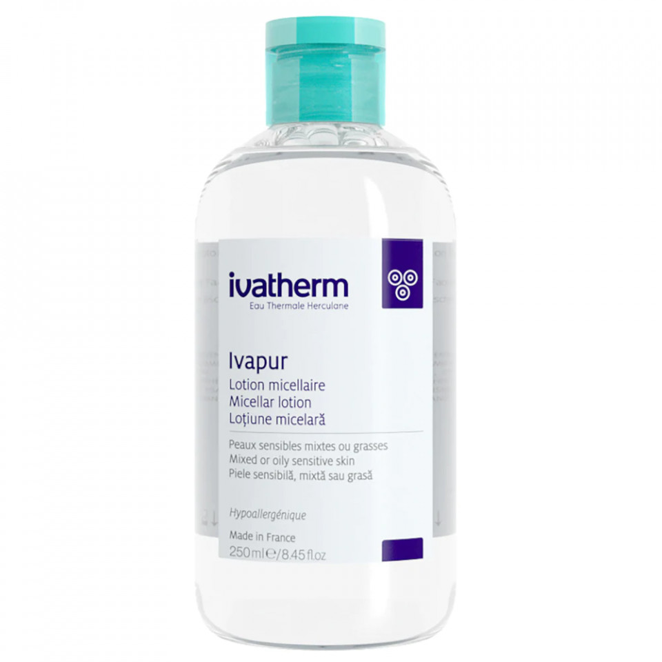 Oferte la Lotiune micelara pentru piele sensibila, mixta sau grasa Ivapur, Ivatherm (Gramaj: 250 ml, Concentratie: Lotiune micelara)