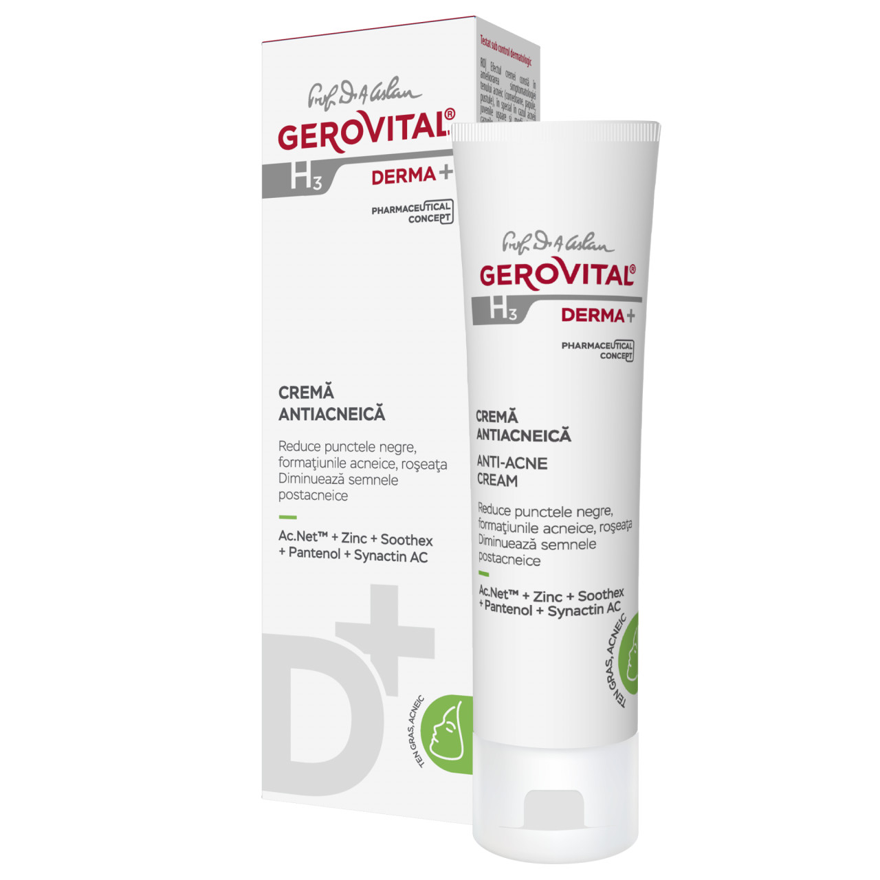 Oferte la Crema antiacneica Gerovital H3 Derma+ (Concentratie: Tratament pentru fata, Gramaj: 50 ml)