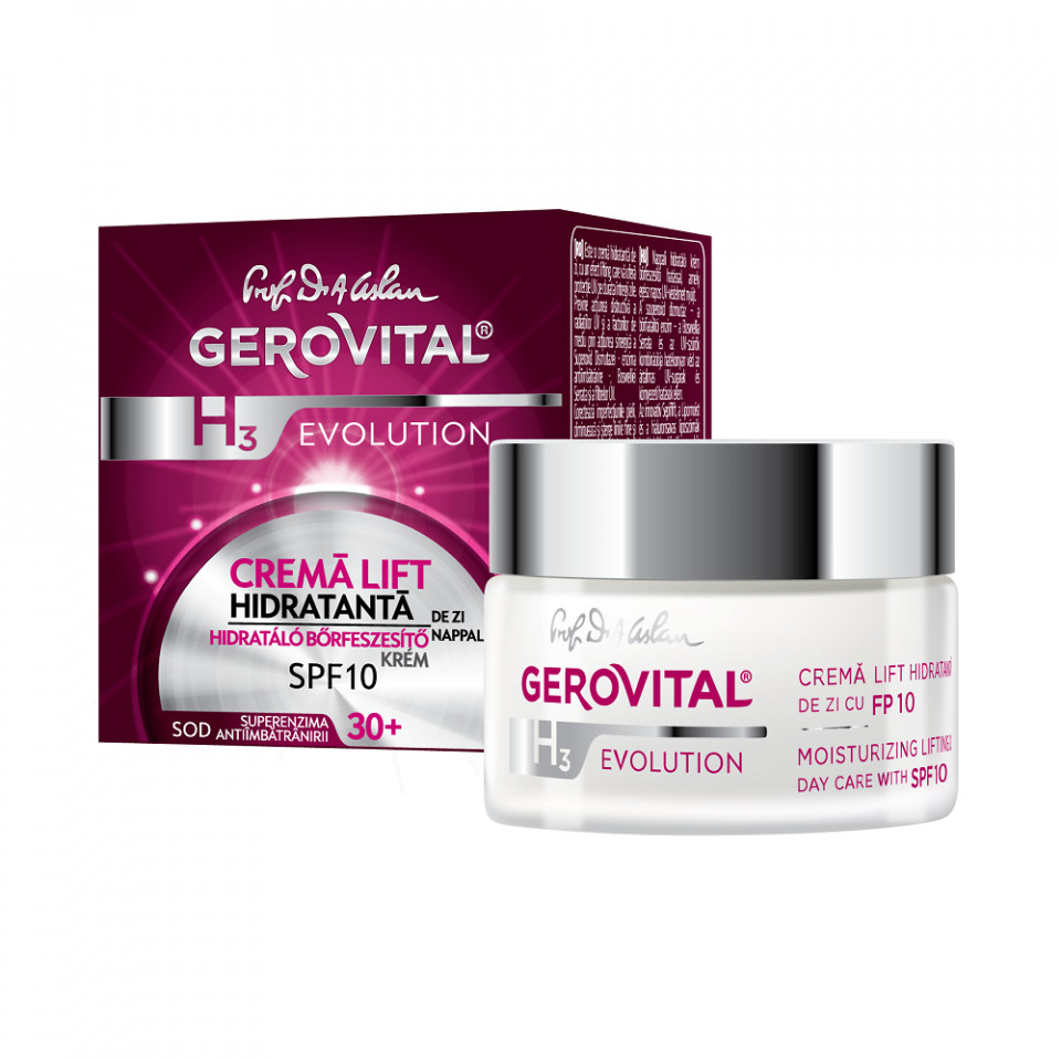 Oferte la Crema lift hidratanta de zi 30+ SPF 10 Gerovital H3 Evolution (Concentratie: Crema pentru fata, Gramaj: 50 ml)