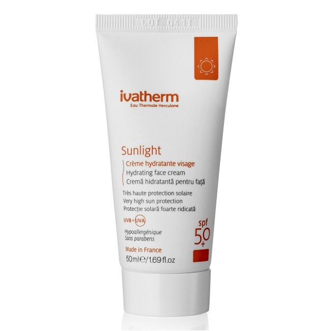 Oferte la Crema hidratanta pentru fata cu protectie solara SPF 50+ Sunlight, Ivatherm (Concentratie: Crema, Gramaj: 50 ml)