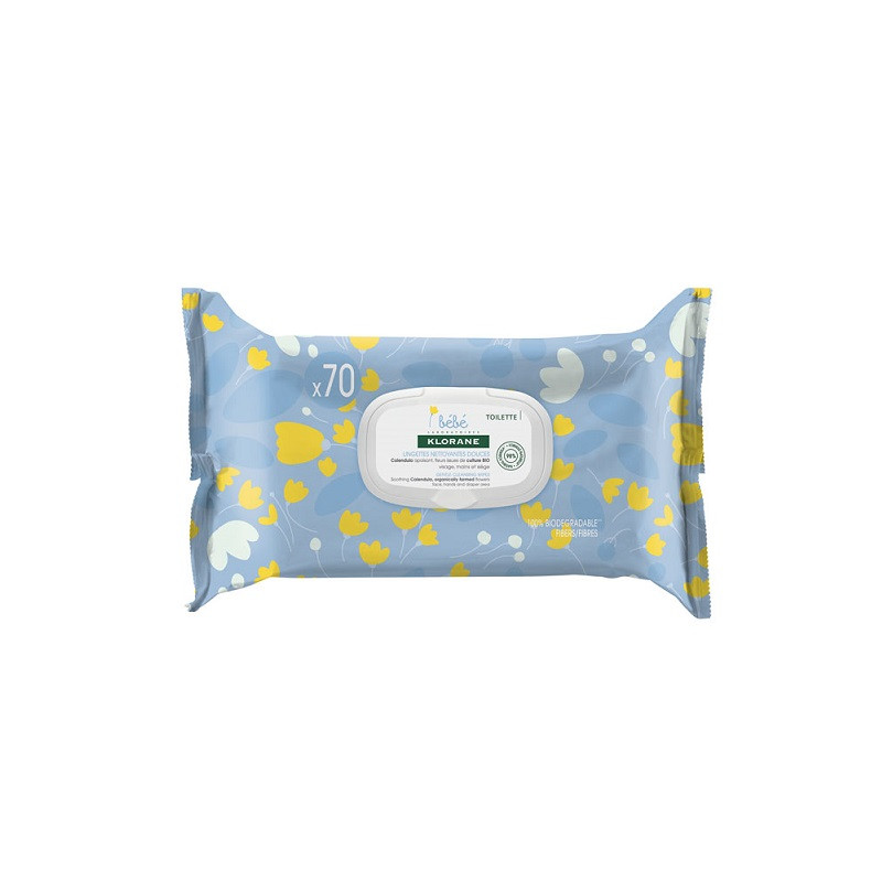 Oferte la Șervețele umede calmante, Klorane Bebe (Concentratie: Servetele umede, Gramaj: 70 buc)