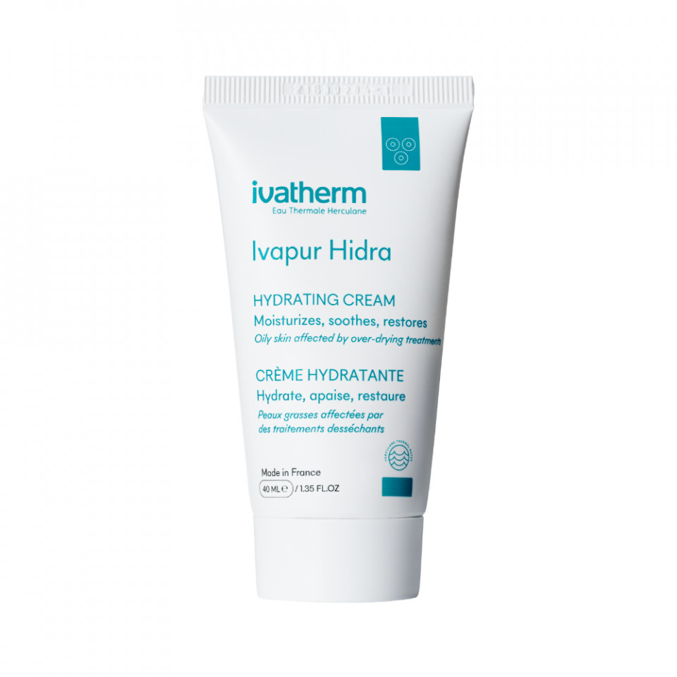 Oferte la Crema hidratanta pentru piele sensibila si grasa, deshidratata in urma tratamentelor Ivapur Hidra, Ivatherm (Concentratie: Crema, Gramaj: 40 ml)