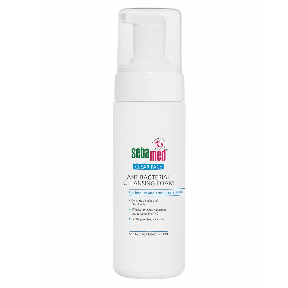 Oferte la Spuma dermatologica antibacteriana de curatare Clear Face, Sebamed (Gramaj: 150 ml, Concentratie: Spuma de curatare)