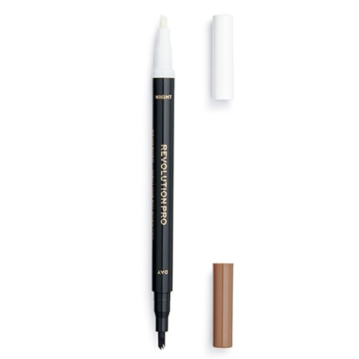 Oferte la Ser pentru sprancene si creion pentru sprancene 24 de ore, Makeup Revolution, Revolution Pro (Concentratie: Creion contur sprancene, Culoare produse: Ash Brown, Gramaj: 1,6 ml)