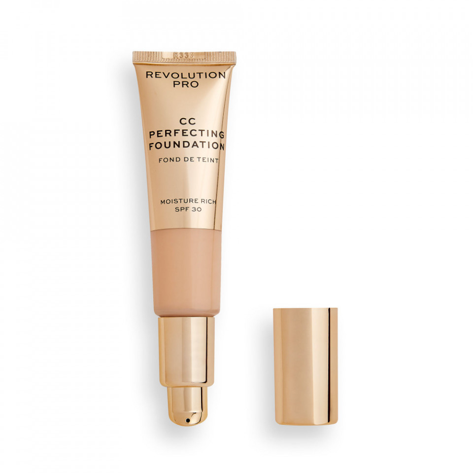 Oferte la Fond de ten Makeup Revolution Pro CC Perfecting Spf 30 (Concentratie: Fond de ten, Gramaj: 26 ml, Nuanta fond de ten: F0.5)