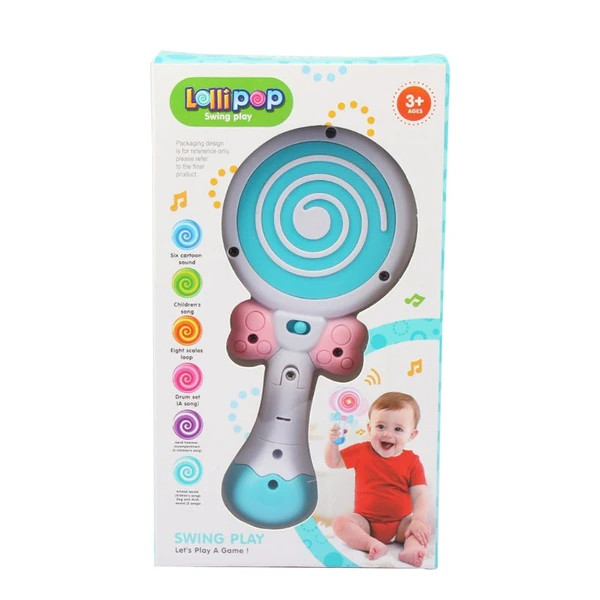 Acadea interactiva cu baterii, lumini si sunete (Culoare produse: Albastru)