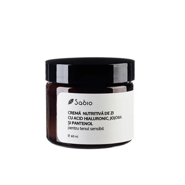 Oferte la Cremă nutritivă de zi cu acid hialuronic, jojoba și pantenol, Sabio (Concentratie: Crema, Gramaj: 60 ml)