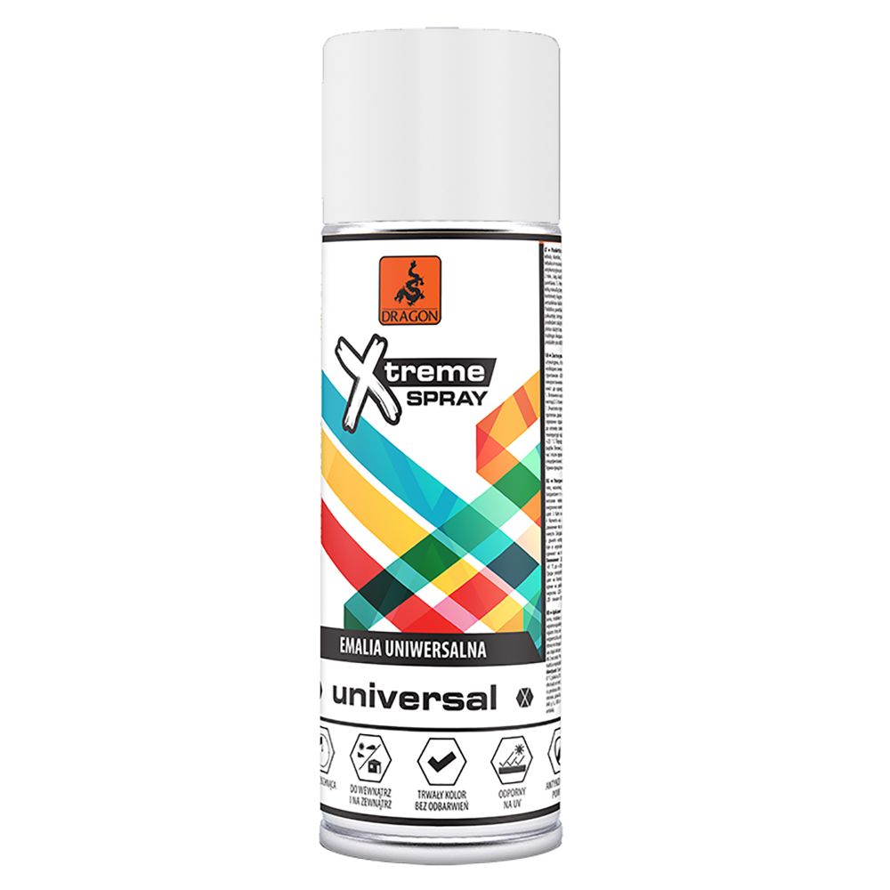 Oferte la Vopsea spray universala Dragon Xtreme, alb RAL 9003, mat, interior/exterior, 400 ml