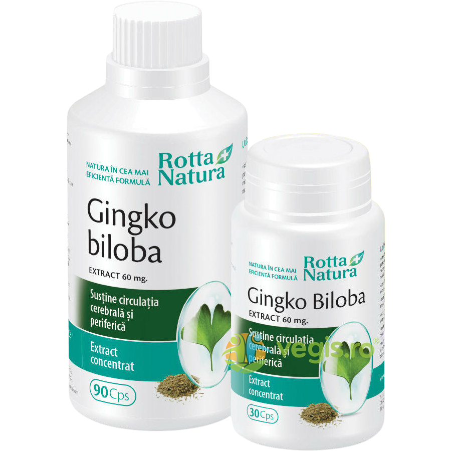 Oferte la Pachet Ginkgo Biloba Extract 60mg 90cps+30cps