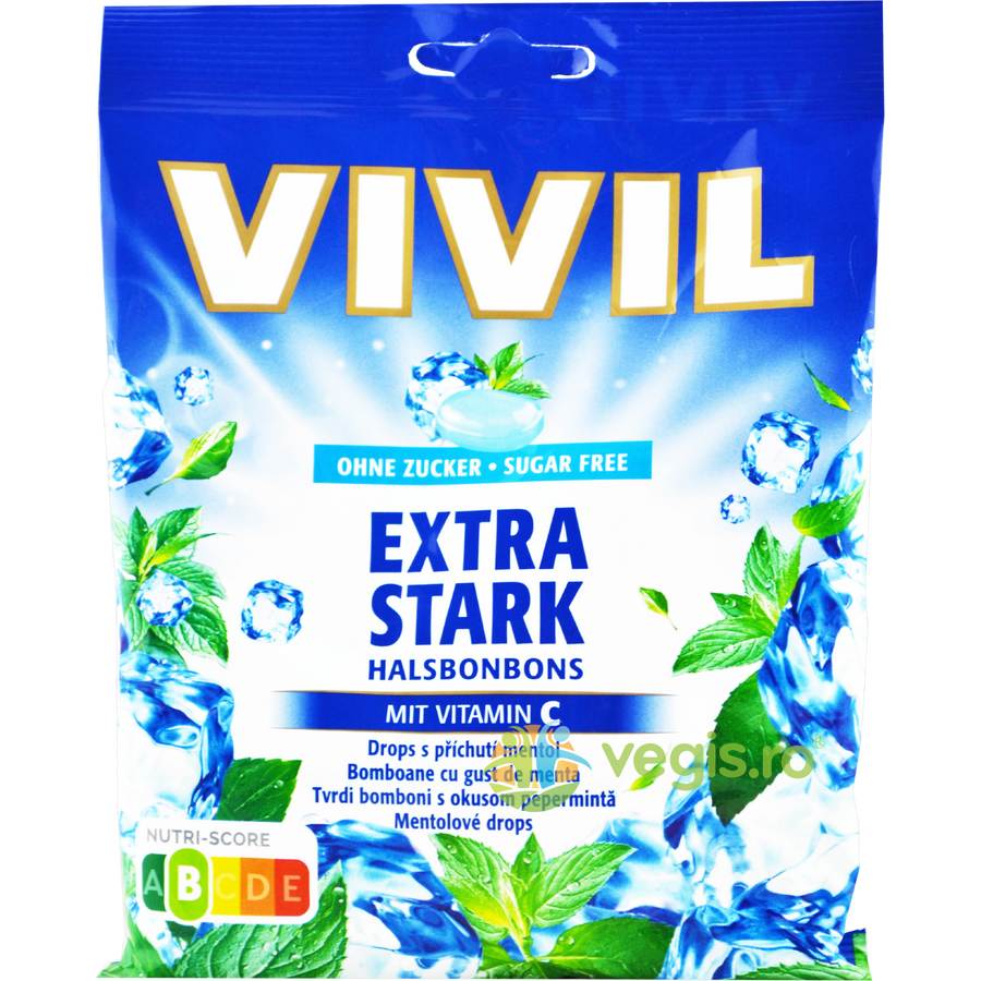Oferte la Bomboane cu Gust de Menta si Vitamina C fara Zahar 60g